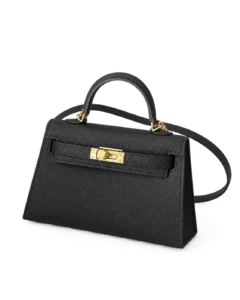 The Petite — Textured Leather Top-Handle Bag