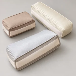 Boy Bag Shaper Pillow textile storage pillow on a neutral background