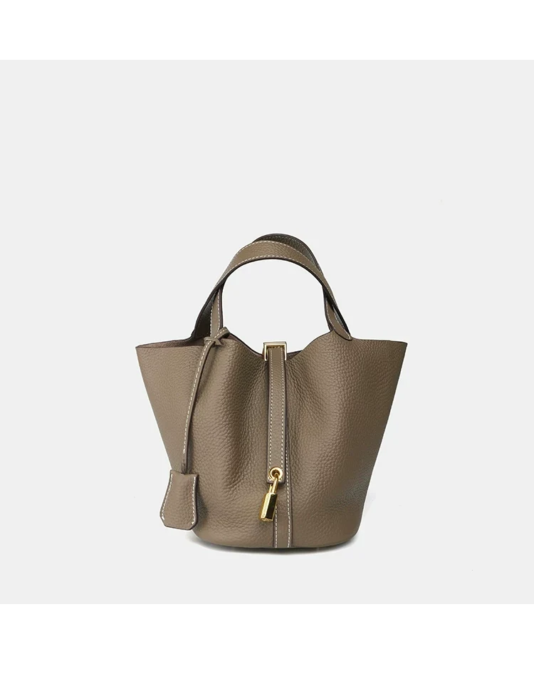 The Basket — Grained Leather Bucket Bag — product detail view 25