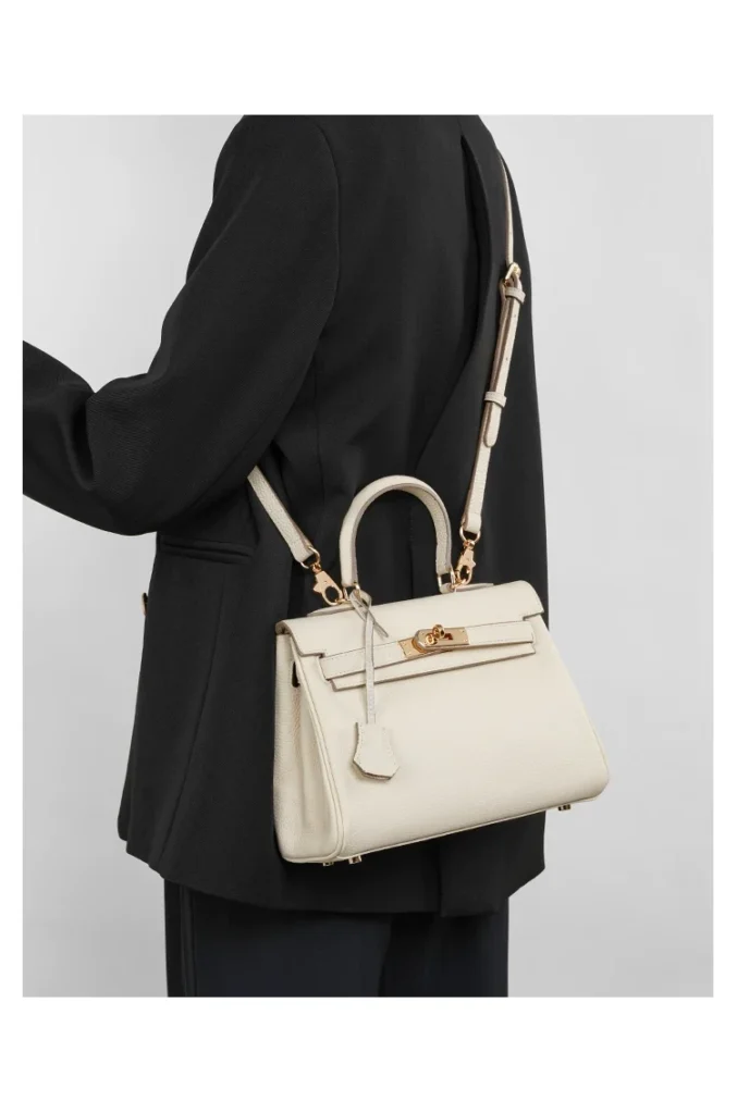 The Classic — Grained Leather Top-Handle Bag — product detail view 17