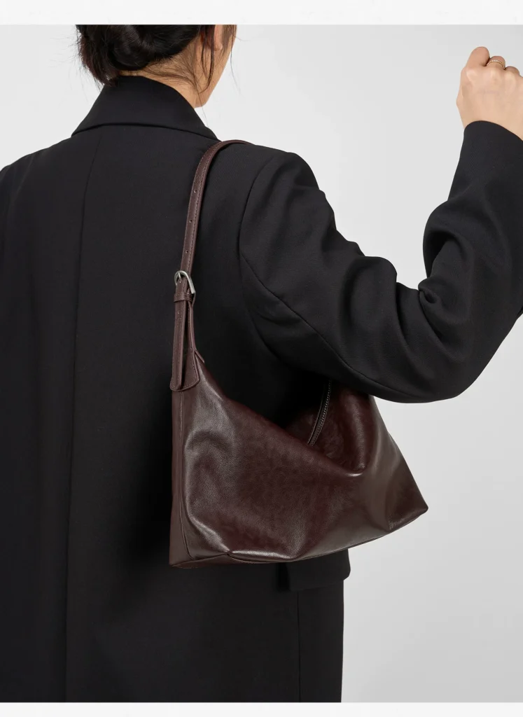 The Crescent — Leather Hobo Bag — product detail view 23