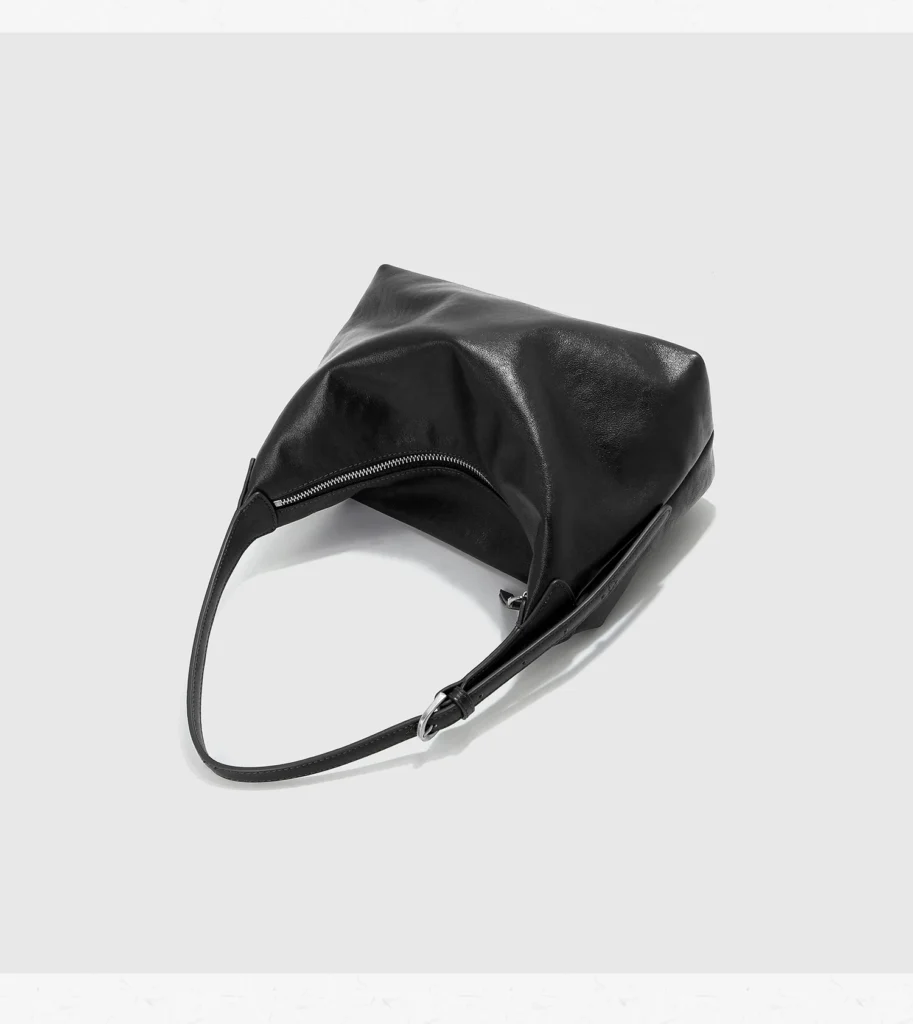 The Crescent — Leather Hobo Bag — product detail view 29