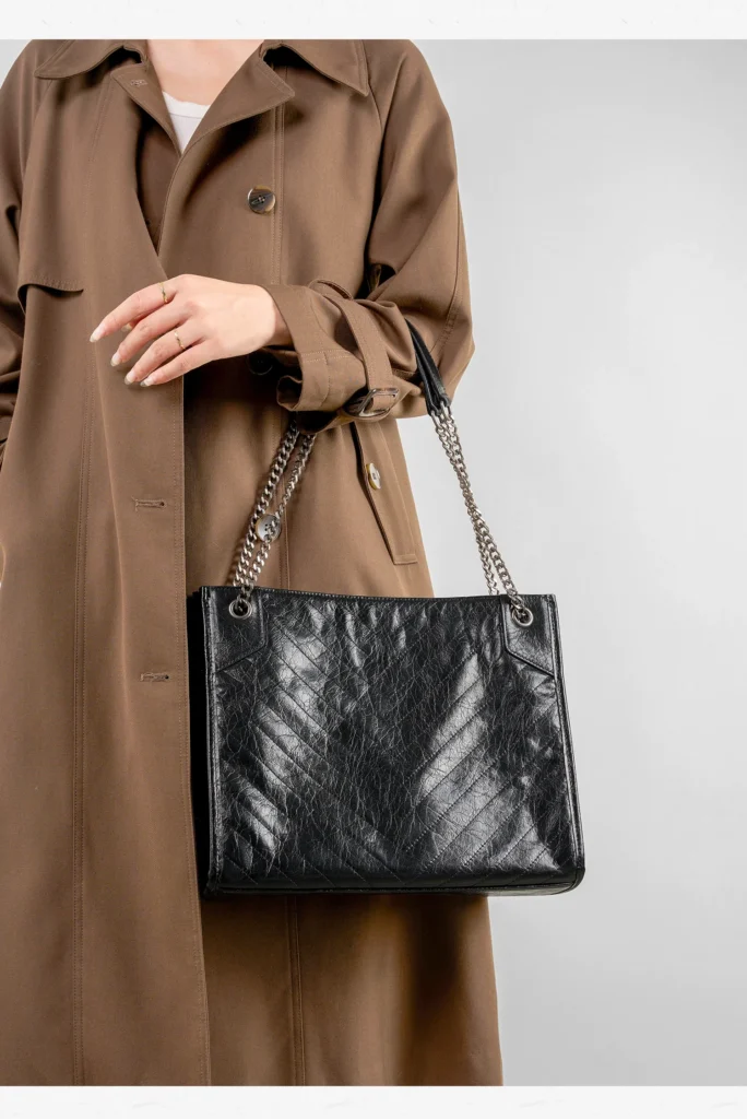 The Drape — Split-Leather Chain-Handle Hobo — product detail view 14