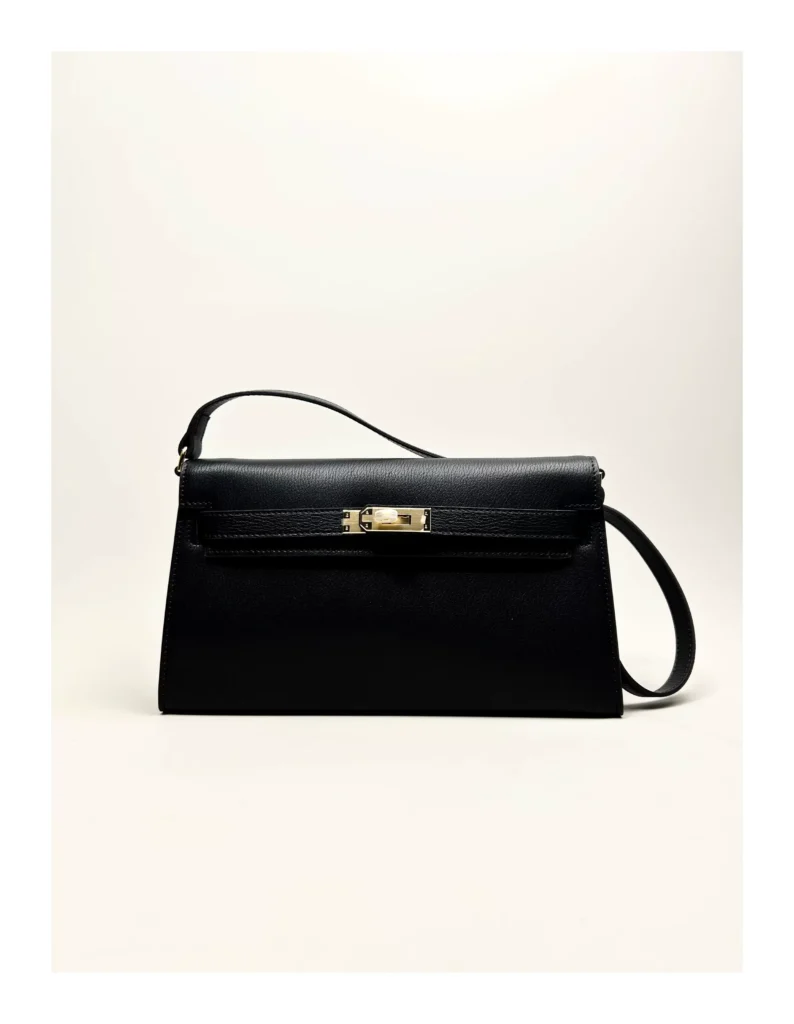 The Evening — Elongated Leather Shoulder Bag — product detail view 25