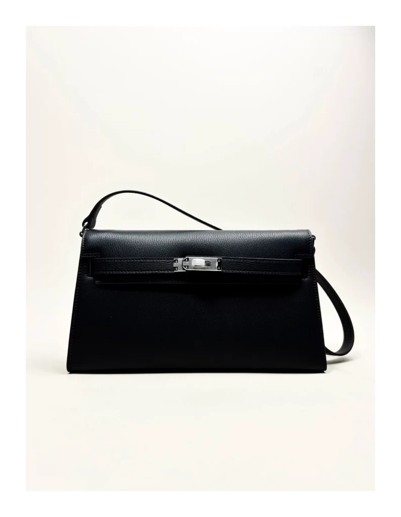 The Evening — Elongated Leather Shoulder Bag — product detail view 29
