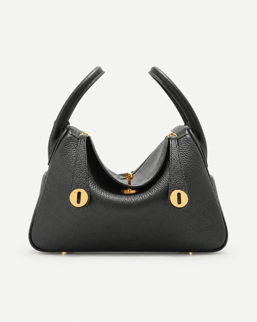 The Fold — Leather Satchel in Black — product color photograph