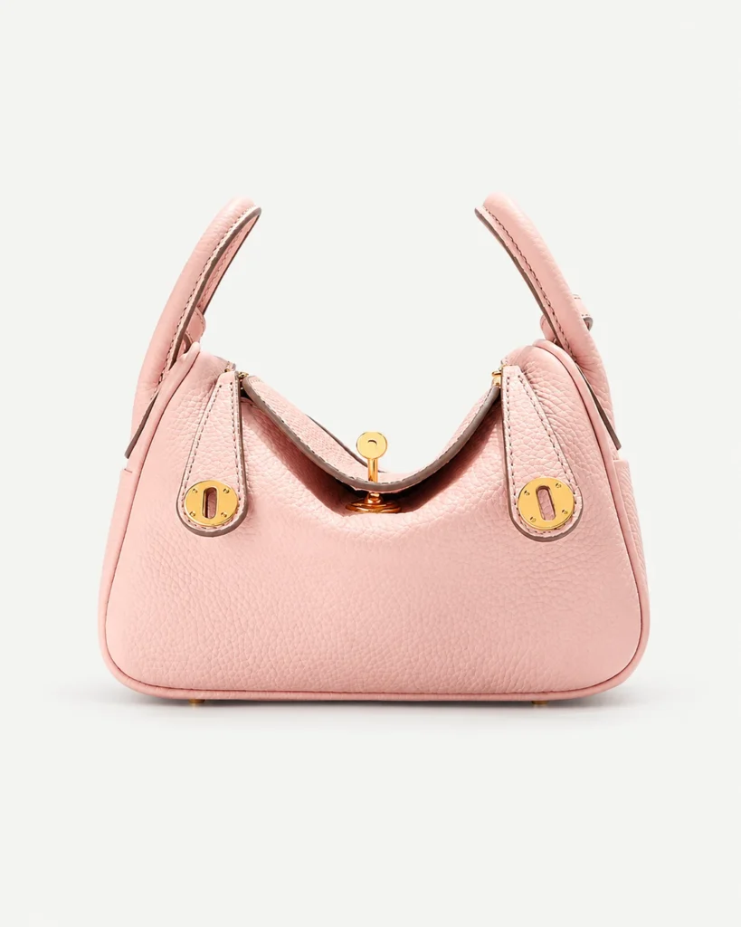 The Fold — Leather Satchel in Pink — product color photograph