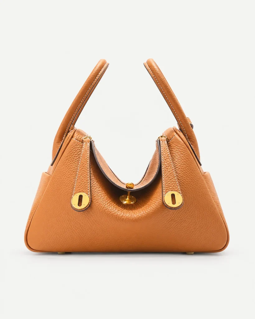 The Fold — Leather Satchel in Tan — product color photograph