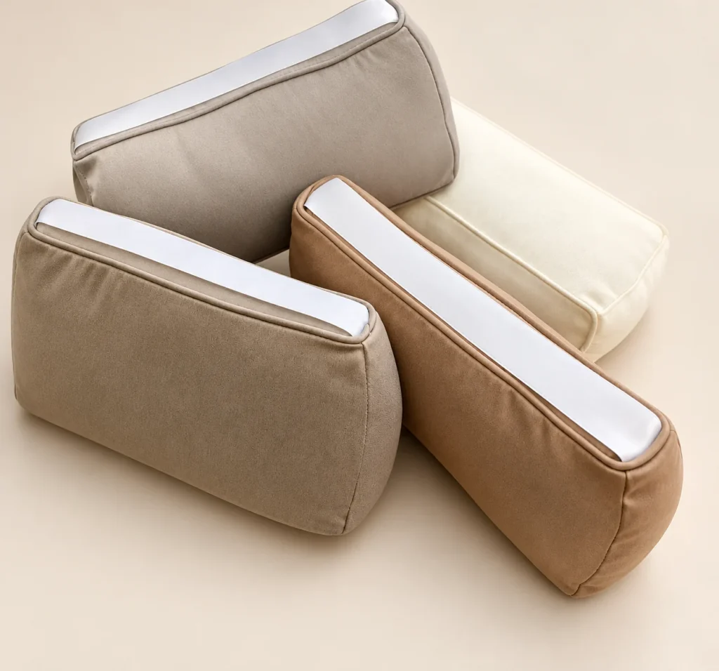 Halzan Bag Shaper Pillow — fabric and color reference; model sizes vary