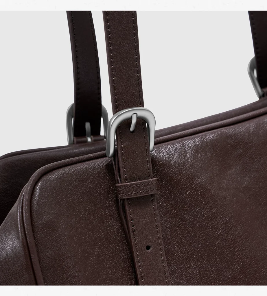 The Oblong — Leather Bowling Shoulder Bag — product detail view 39