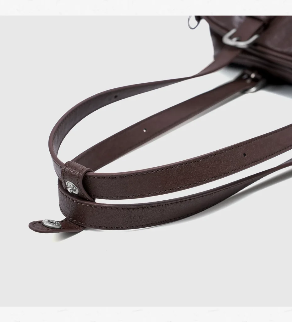 The Oblong — Leather Bowling Shoulder Bag — product detail view 41