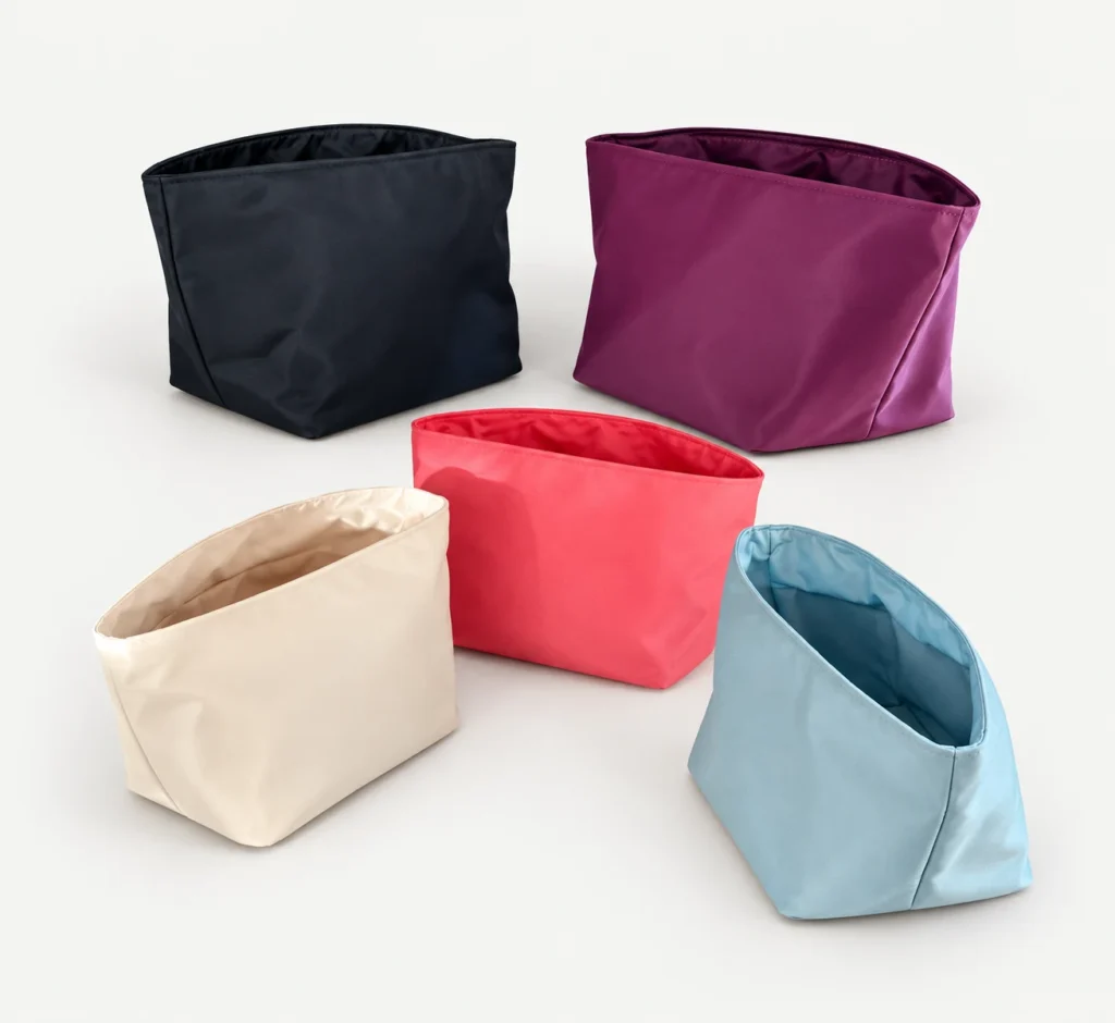 Open-Top Bucket Bag Organizer — fabric color reference collection
