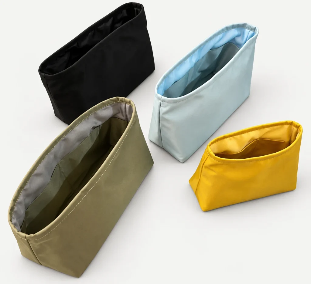 Structured Top-Handle Bag Organizer — fabric color reference collection