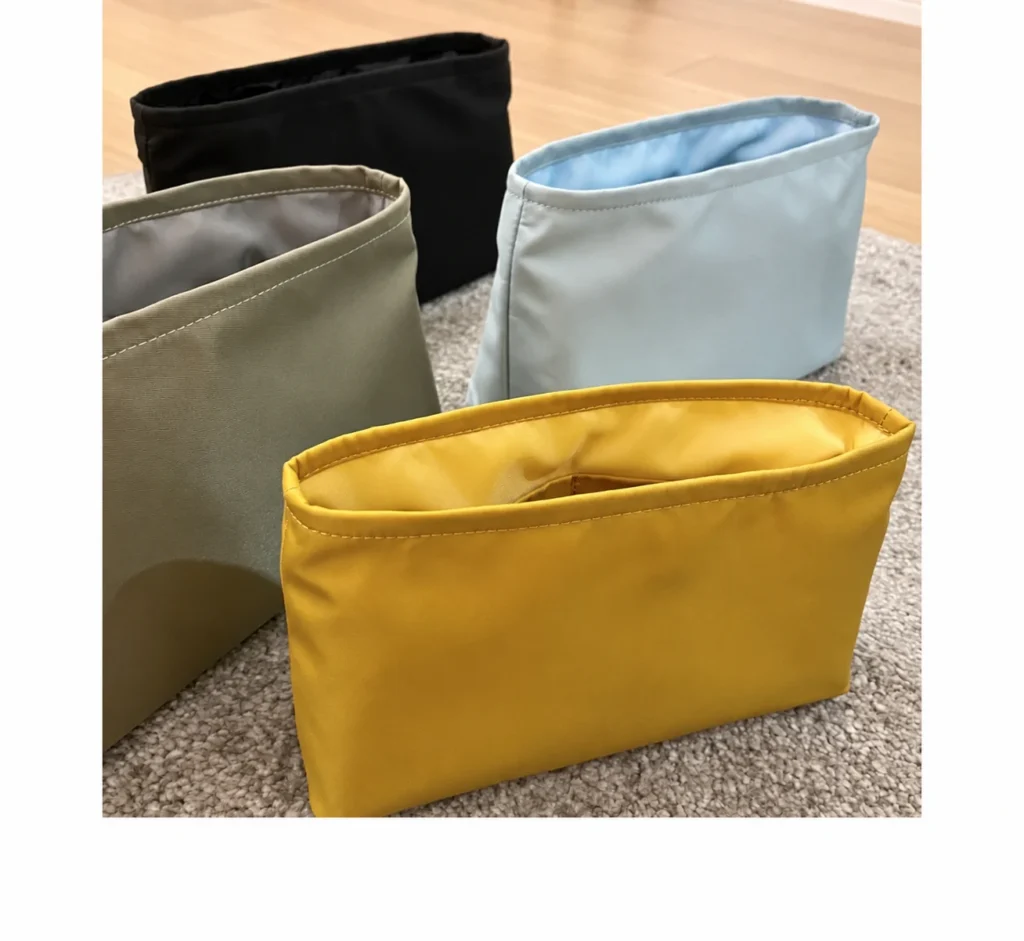 Structured Top-Handle Bag Organizer — fabric, pockets and interior details
