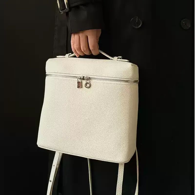 The Lunchbox Backpack — Soft Leather Box Backpack