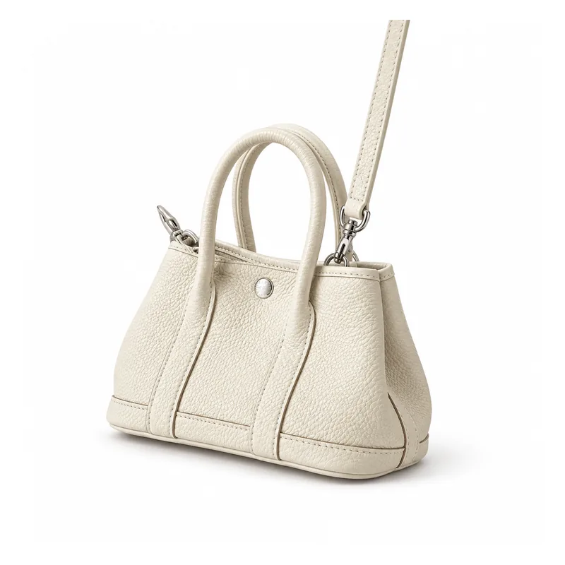 The Mini Garden — Leather Open Top Tote Bag