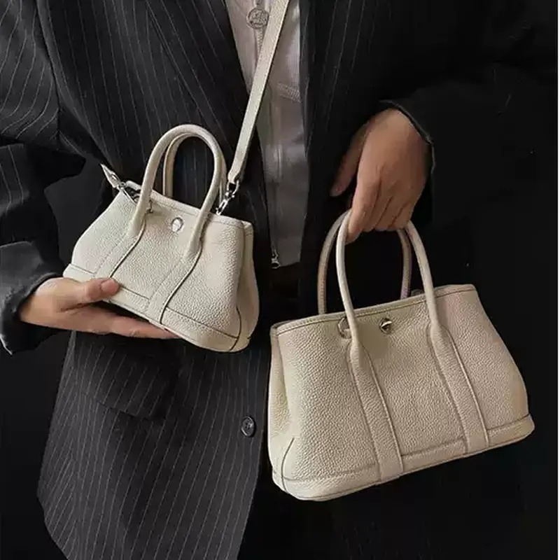 The Mini Garden — Leather Open Top Tote Bag