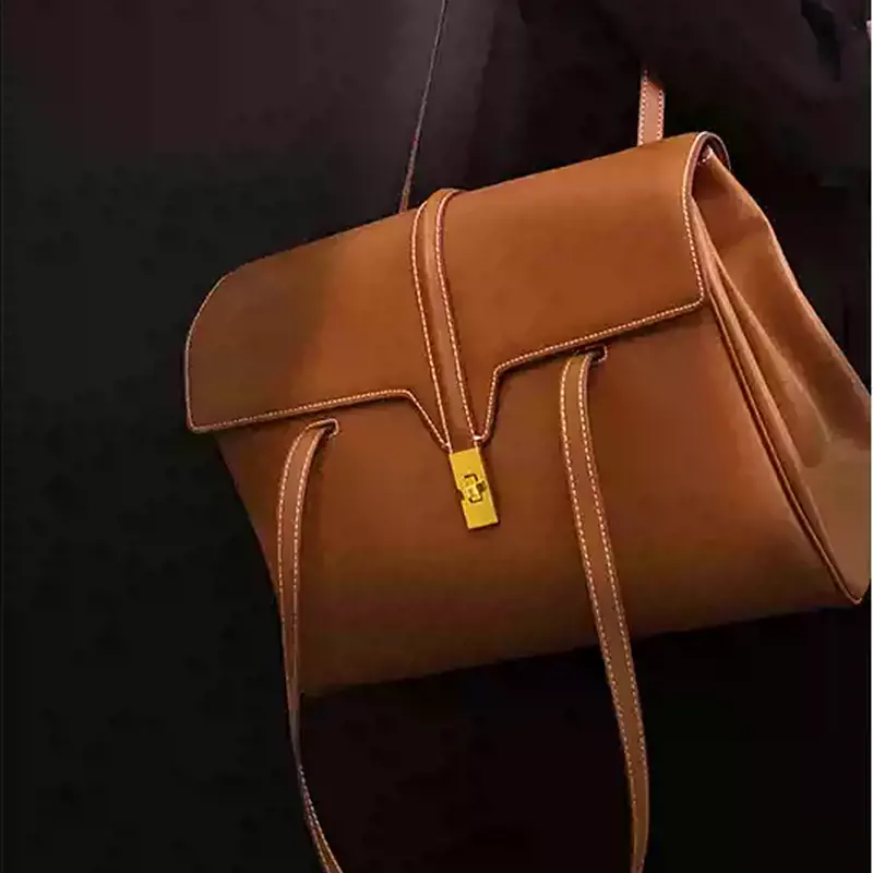 The Oversized Shopper — Leather Top Handle Tote Bag