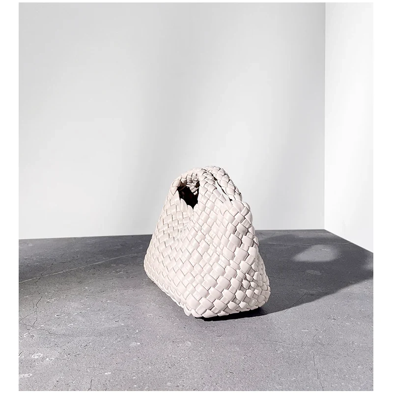 The Weave — Mini Woven Phone Bag in Ivory