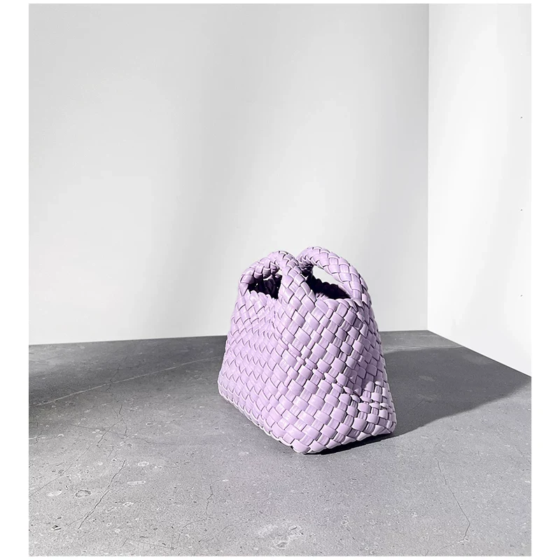 The Weave — Mini Woven Phone Bag in Purple